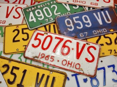 License plates from the United States