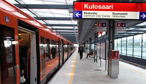 Kulosaari was the first metro station built