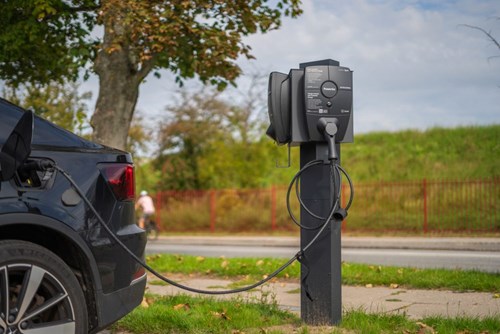 image of a car charging