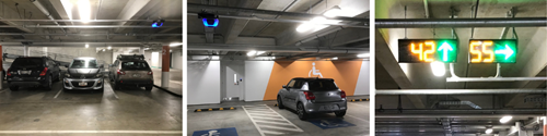 To help make the parking management system even more complete, LED matrix displays have been installed at strategic locations in the parking lot. 