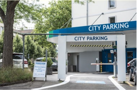 City Parking facility entrance