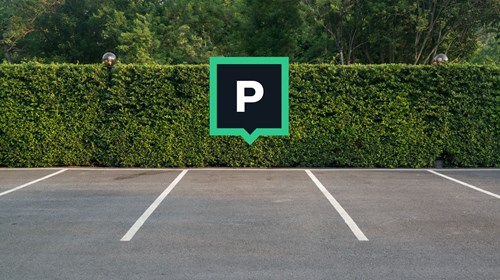 image of parking spots and YPS' logo floating above them