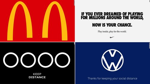 Big Brands Social Distancing Logos