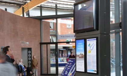 image of screens at stations