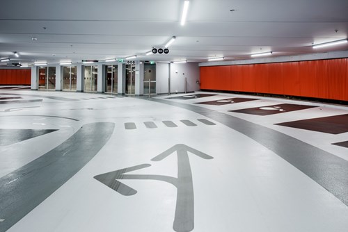 Sika flooring solution supports the unique architecture concept in Lammermarkt Parking Garage 