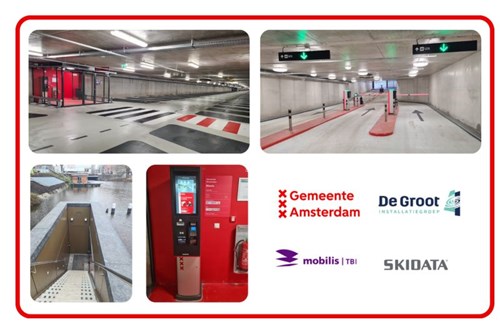 image of Amsterdam's underground parking powered by SKIDATA