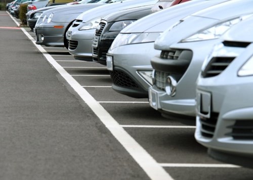 image of cars parked