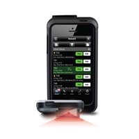 Image of the Linea Pro5 device that Flash Valet parking operators use to swipe credit cards